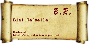 Biel Rafaella névjegykártya